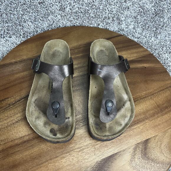 Birkenstock Gizeh Regular Fit Birko Flor Thong Flip Flop Size 36 / L5 Sandals - Picture 4 of 10